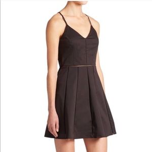 PARKER | Black Juliet Seamed A-line Dress | S